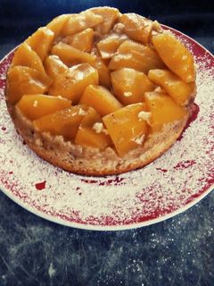 Una foto de Tarta invertida de papaya