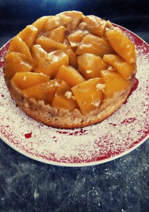 Una foto de Tarta invertida de papaya