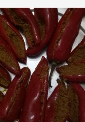 A picture of Red chilli pickle.