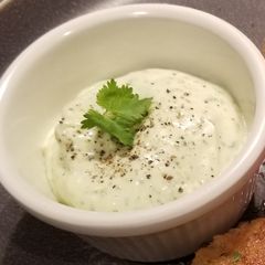 A picture of Garlic Aioli With Cilantro And Lime.