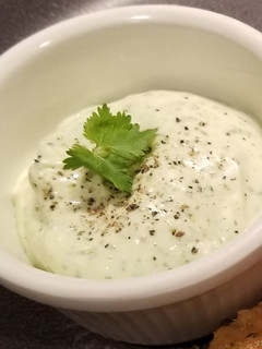 A picture of Garlic Aioli With Cilantro And Lime.