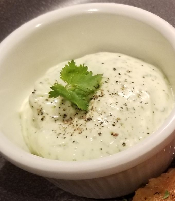 A picture of Garlic Aioli With Cilantro And Lime.