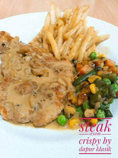 Foto resep Staek ayam crispy saus jamur