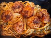A picture of spinach linguine