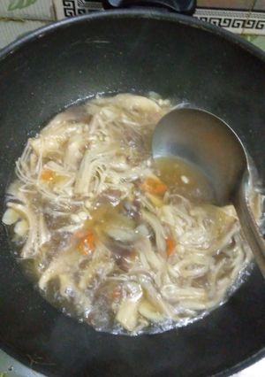 Foto resep Tumis jamur enoki pedas