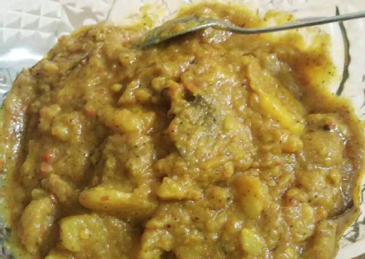 Resep Kentang daging kuah santan, Enak