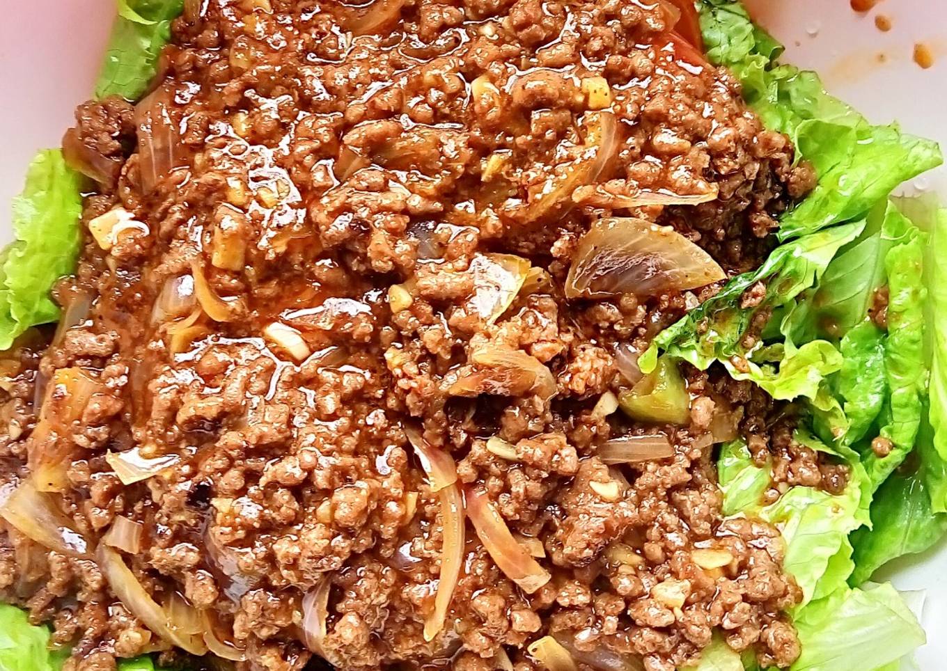Healthy Minced BBQ Beef Salad