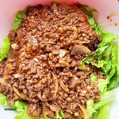 Healthy Minced BBQ Beef Salad A picture of Healthy Minced BBQ Beef Salad.