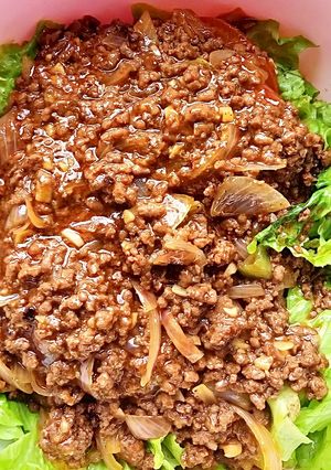 A picture of Healthy Minced BBQ Beef Salad.