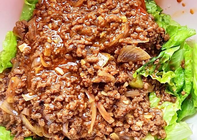 Healthy Minced BBQ Beef Salad