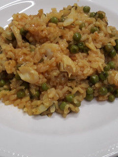 Una foto de Arroz con bacalao