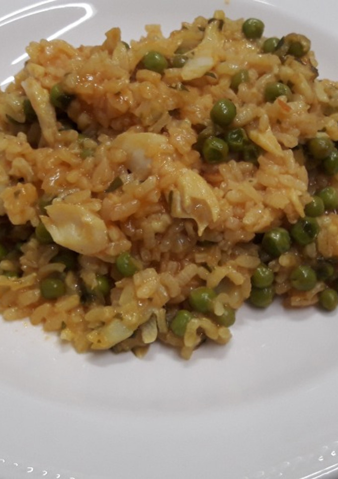 Una foto de Arroz con bacalao