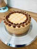 The silky maple cheesecake topped with real maple caramel