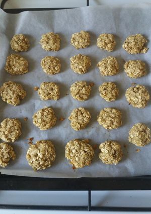 Banános, zabpelyhes keksz recept fotója