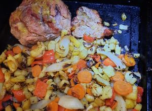 Una foto de Cuadril de cerdo marinado al horno