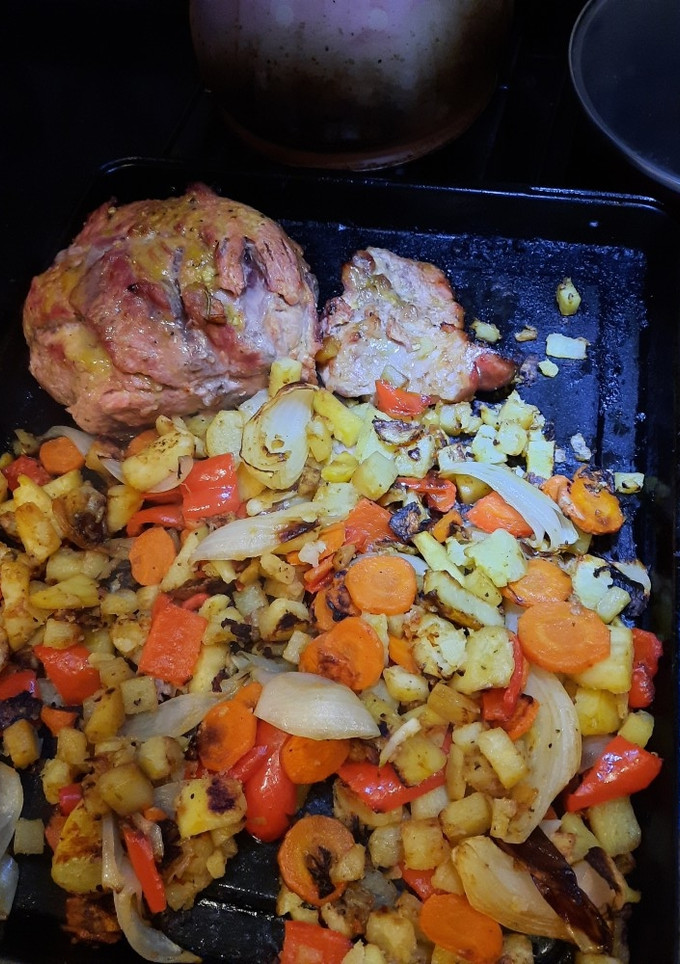 Una foto de Cuadril de cerdo marinado al horno