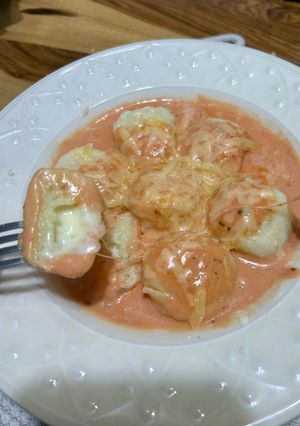 Una foto de Ñoquis de papa rellenos