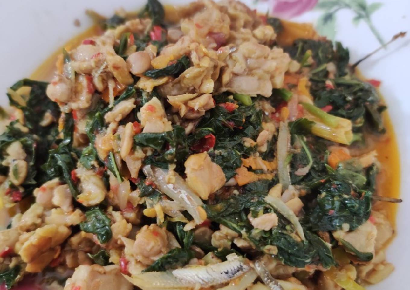 Tumis Pucuk Ubi Tempe