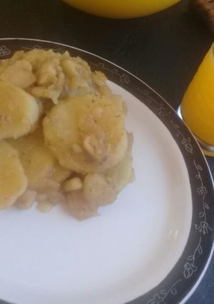 Una foto de Papas con champignones