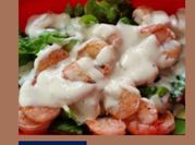 A picture of avocado shrimp cocktail