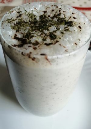 A picture of Mint smoked buttermilk.