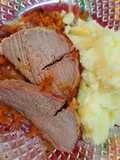 Carne al horno con puré de papas