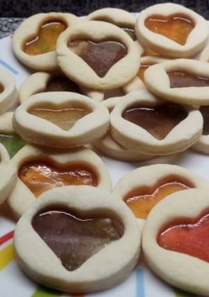 Una foto de Galletitas con corazón de cristal