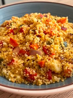 Una foto de Cous cous de verduras