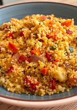 Una foto de Cous cous de verduras