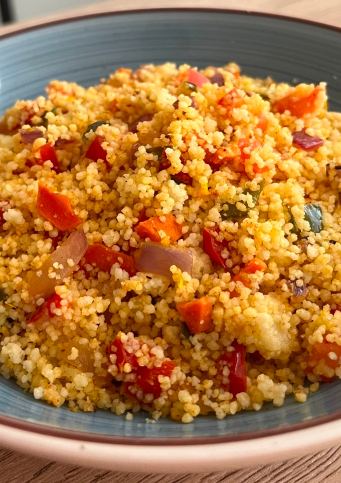 Una foto de Cous cous de verduras