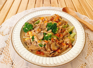 中式蘑菇燉飯｜素食 的食譜成品照片