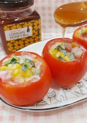 蜂蜜優格蕃茄盅 🍅 的食譜成品照片