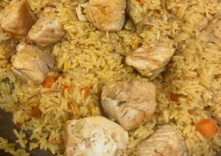 Steps to Cook Delicious Chicken & Rice