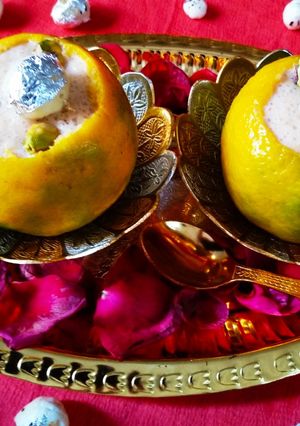 A picture of Orange Makhana  Rabdi.