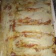 Canelones de verduras con salsa blanca y salsa de tomates