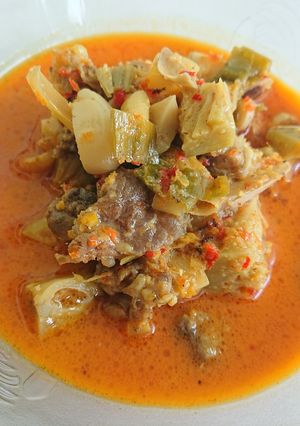 Foto resep Sayur Gori+tetelan santan pedas