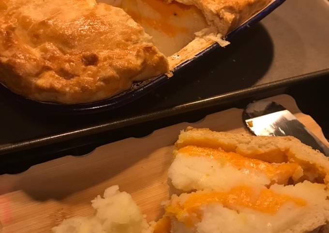 Red Leicester cheese & Potato Pie