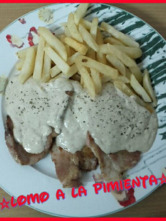 Una foto de Lomo a la pimienta