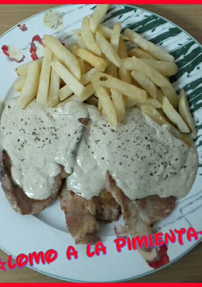 Una foto de Lomo a la pimienta
