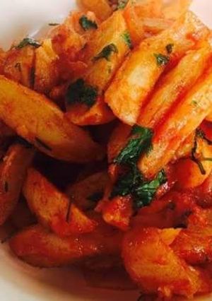 A picture of Chips marsala.