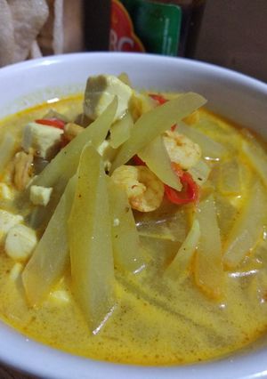 Foto resep Sayur santan labu siam udang