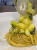 Bavetta fresca con patate zucchine e zafferano