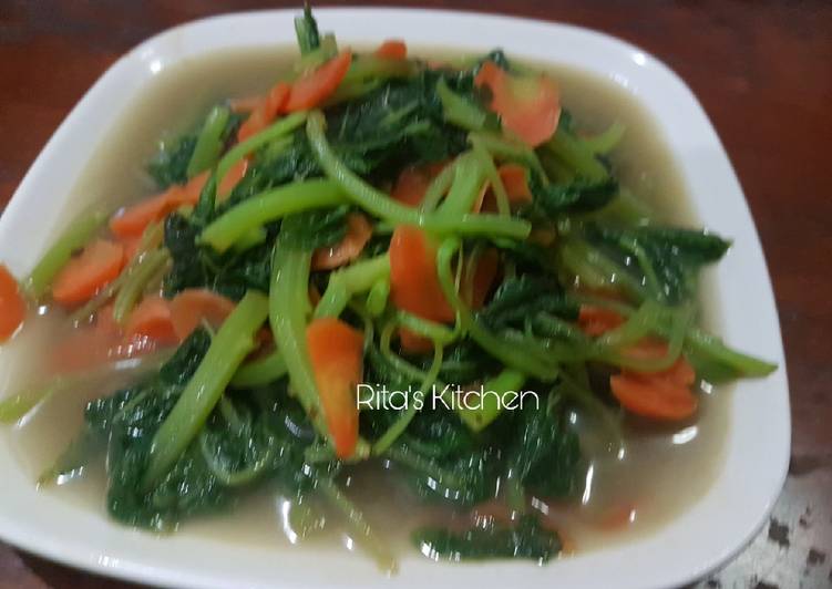 Resep Vegetarian Tumis bayam jahe, Enak Banget