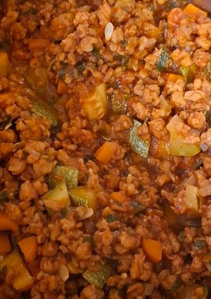 Una foto de Picadillo de soya estilo mexicano