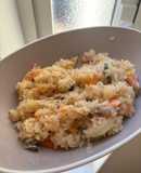 ข้าวอบปลาแซลมอนจากหม้อหุงข้าว