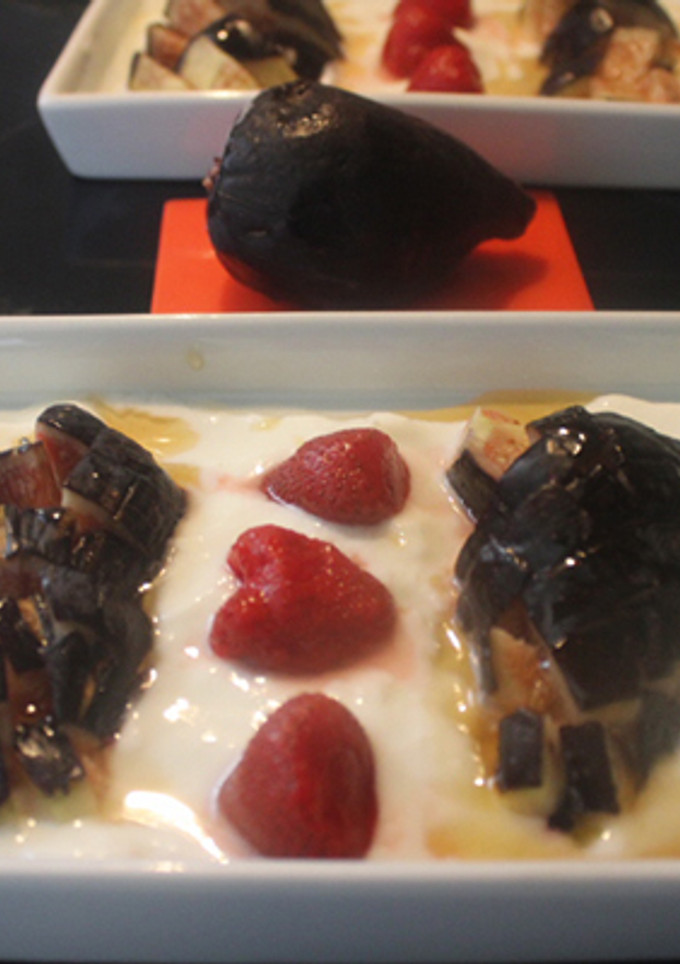 Una foto de Higos con fresas