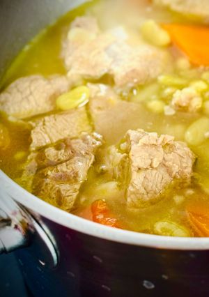 Une photo de Veau mijoté aux haricots flageolets