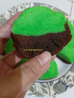 Foto resep Bolu kukus coklat pandan