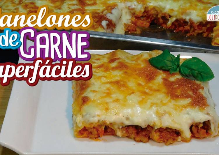 Canelones de carne con salsa bechamel receta fácil