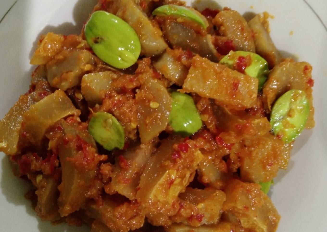 Balado Kikil Bakso Pete